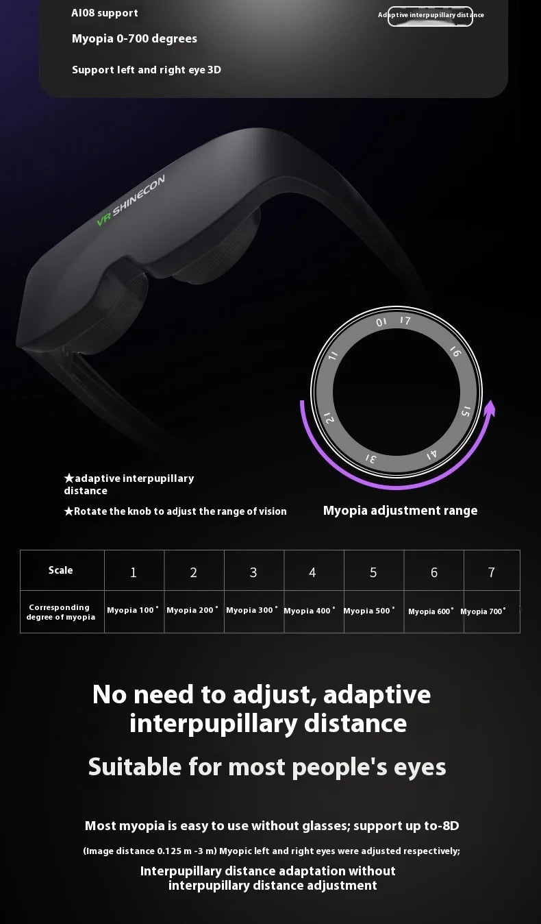 Immersive 3D VR Smart Glasses