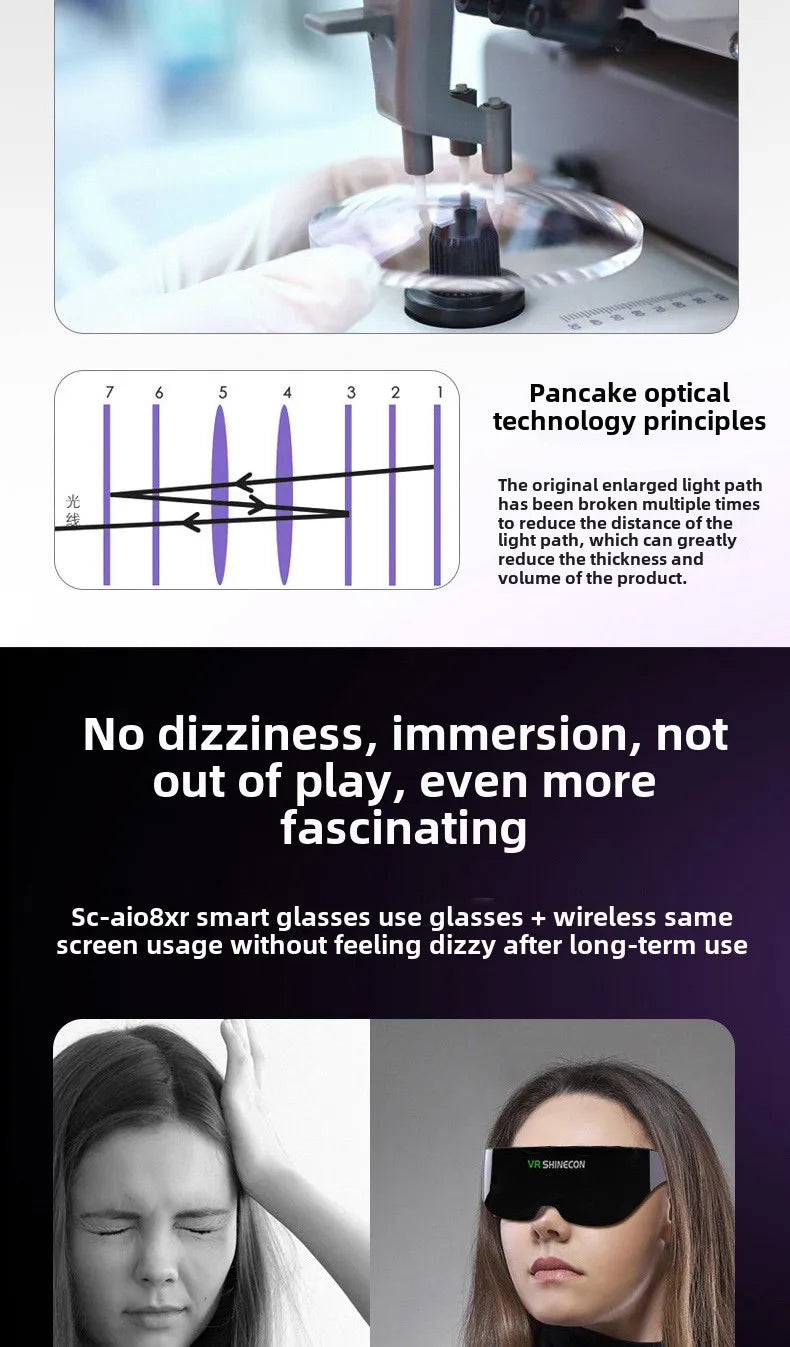 Immersive 3D VR Smart Glasses