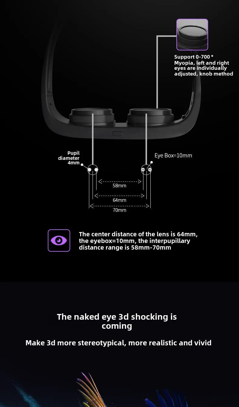 Immersive 3D VR Smart Glasses