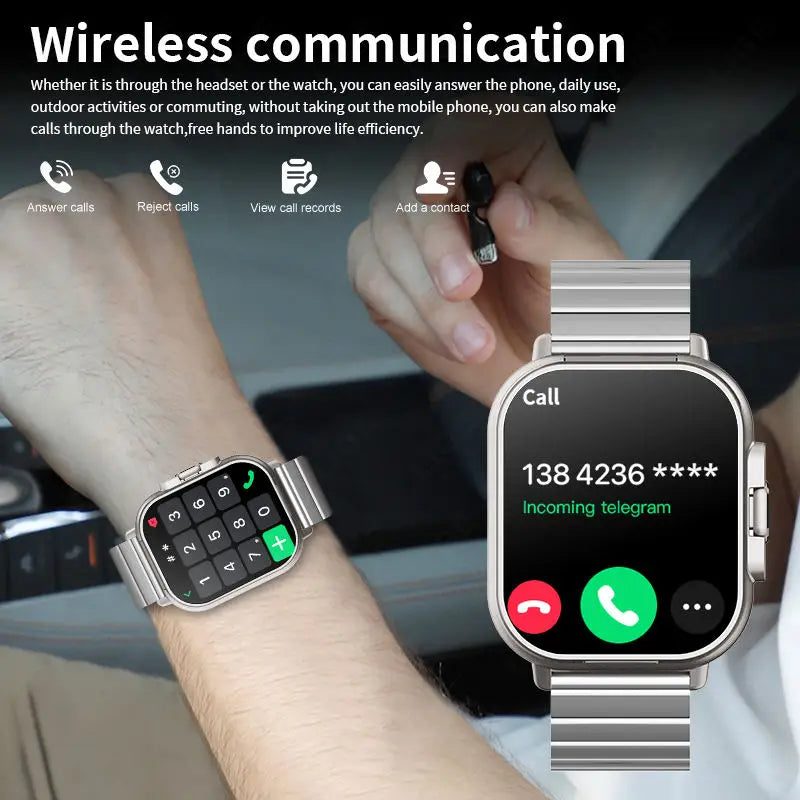 LIGE NFC Smart Watch with Earbuds