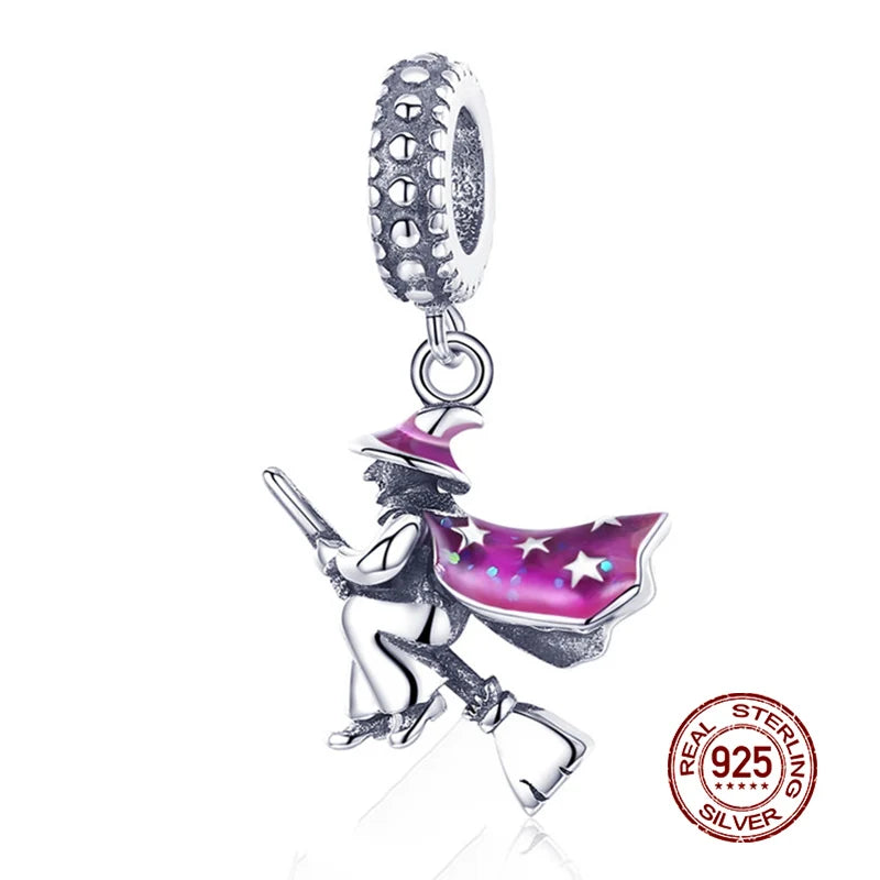 925 Sterling Silver Heart Beads Flower Retro Pattern Charms