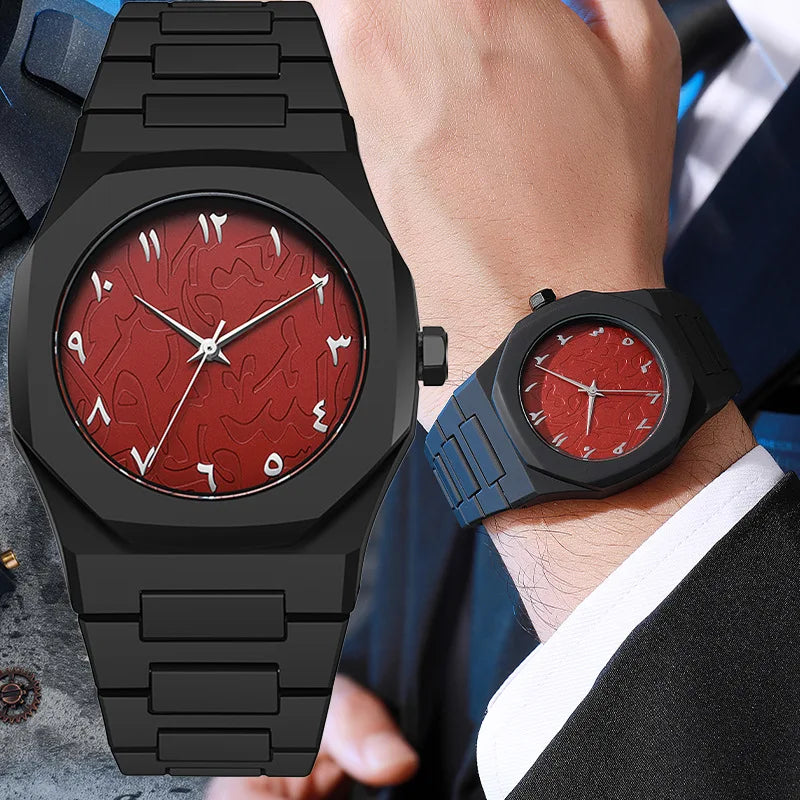 Luxury Quartz Watch for Men Black Matte