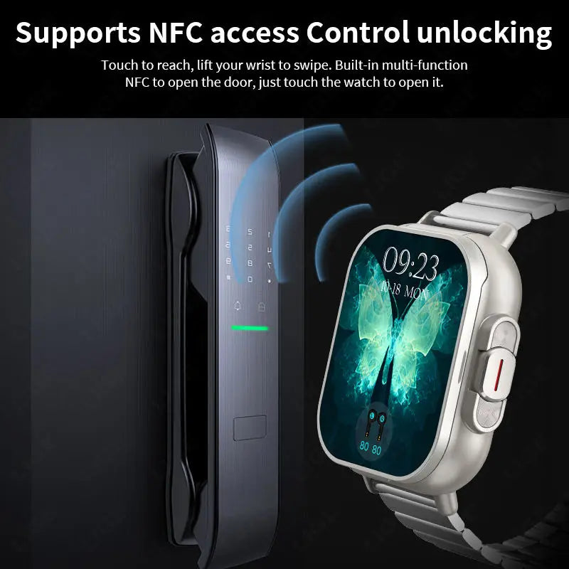 LIGE NFC Smart Watch with Earbuds