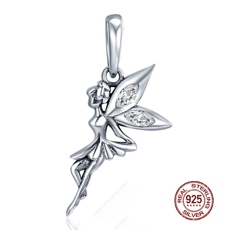 925 Sterling Silver Heart Beads Flower Retro Pattern Charms