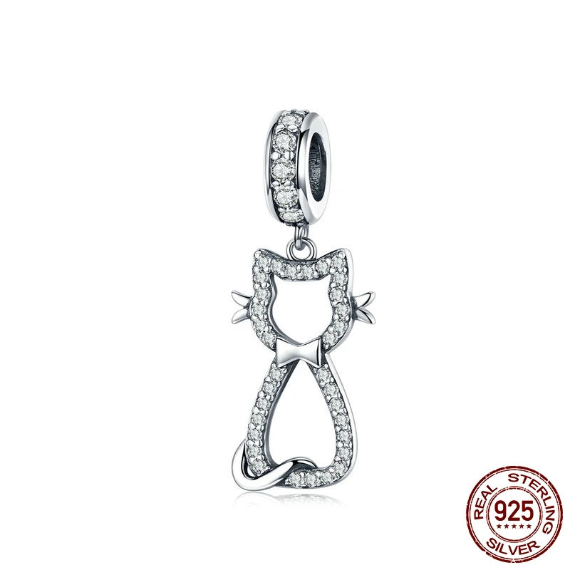 925 Sterling Silver Heart Beads Flower Retro Pattern Charms