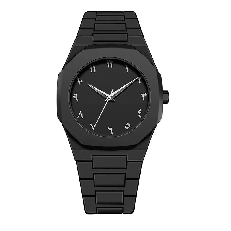 Luxury Quartz Watch for Men Black Matte