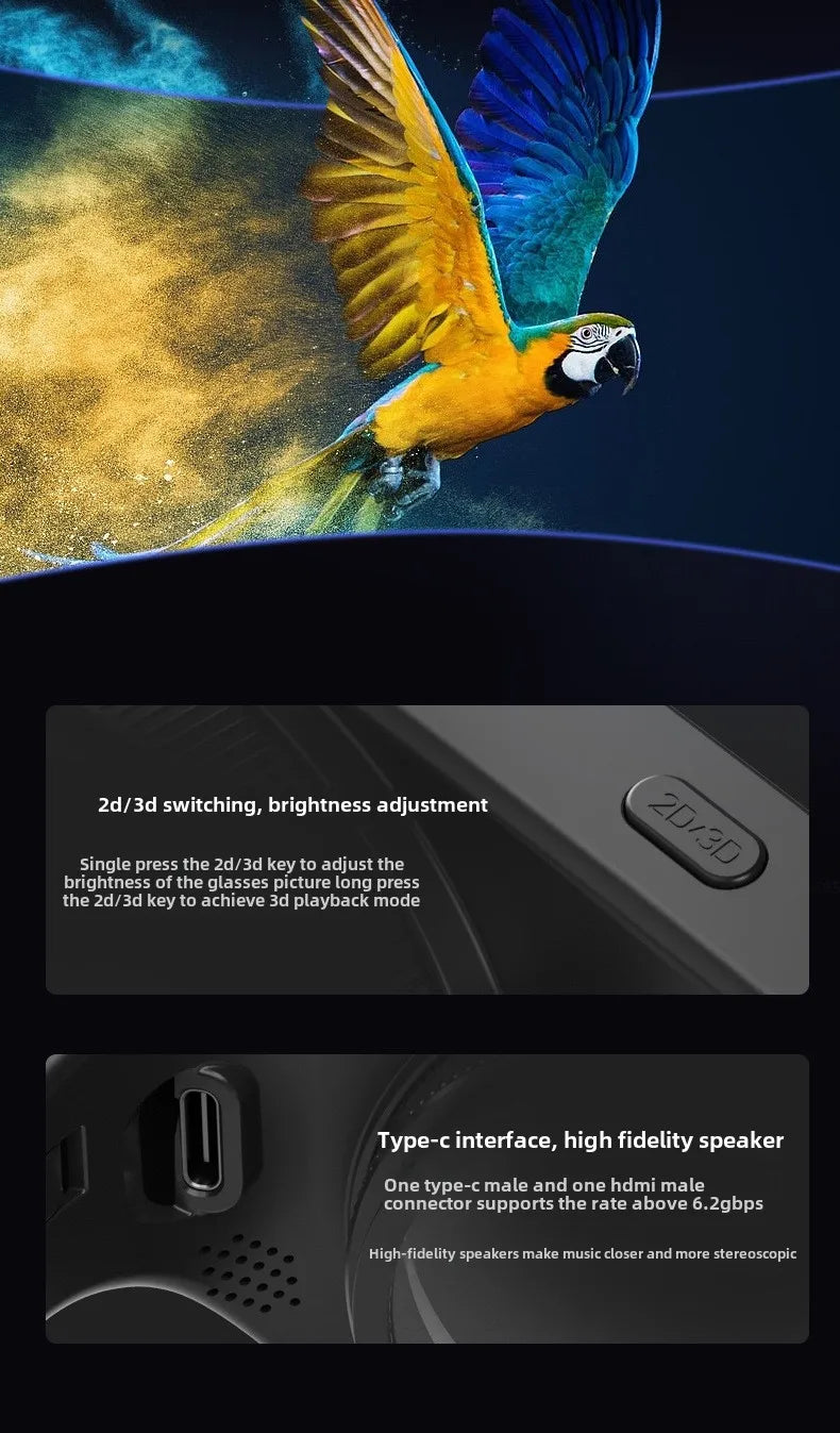 Immersive 3D VR Smart Glasses