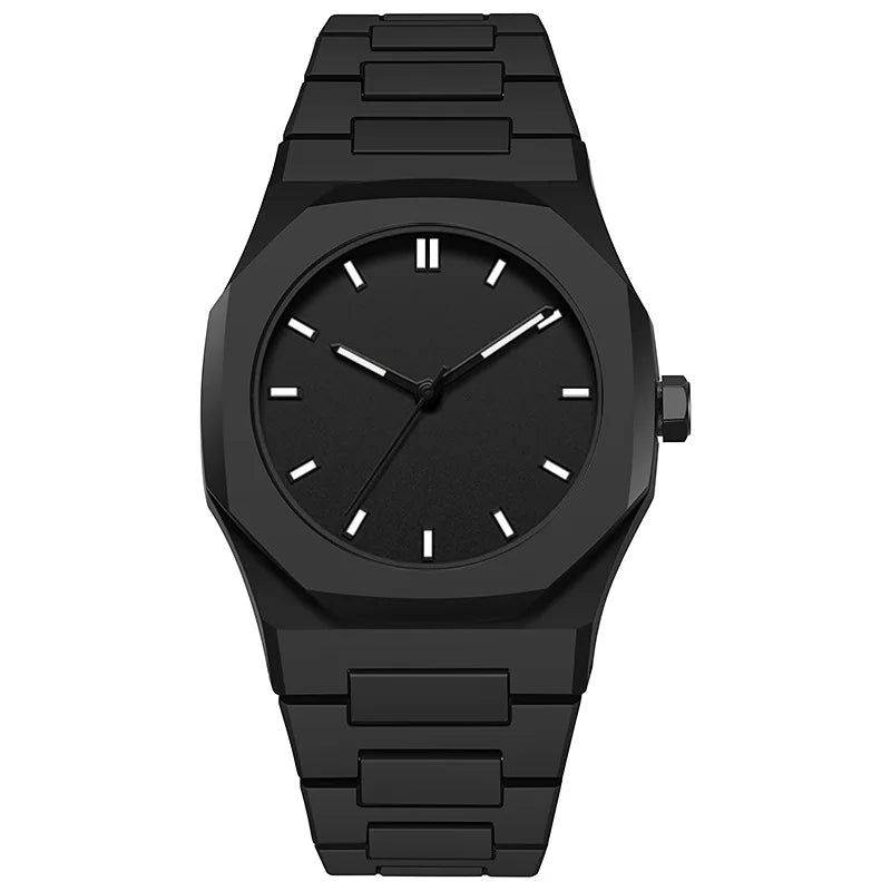 Luxury Quartz Watch for Men Black Matte