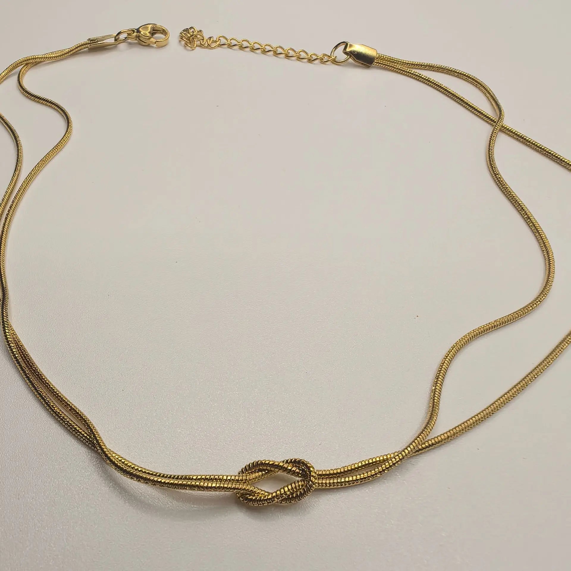 Couple Knot Bracelet with Charms Necklace