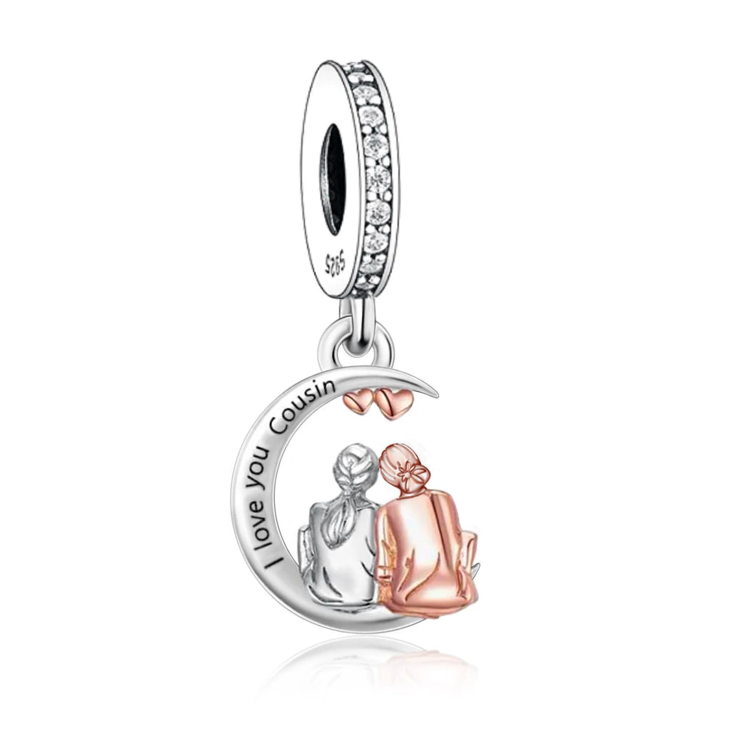 "I Love you cousin" 925 Sterling Silver Charm