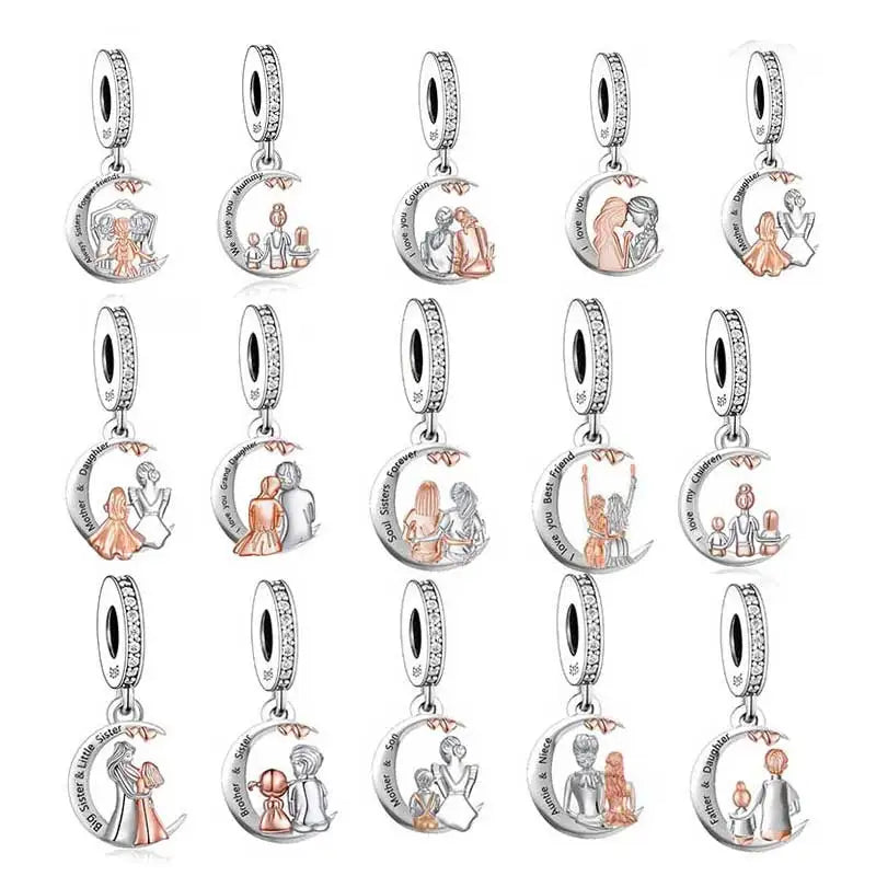 925 Sterling Silver Family Charms