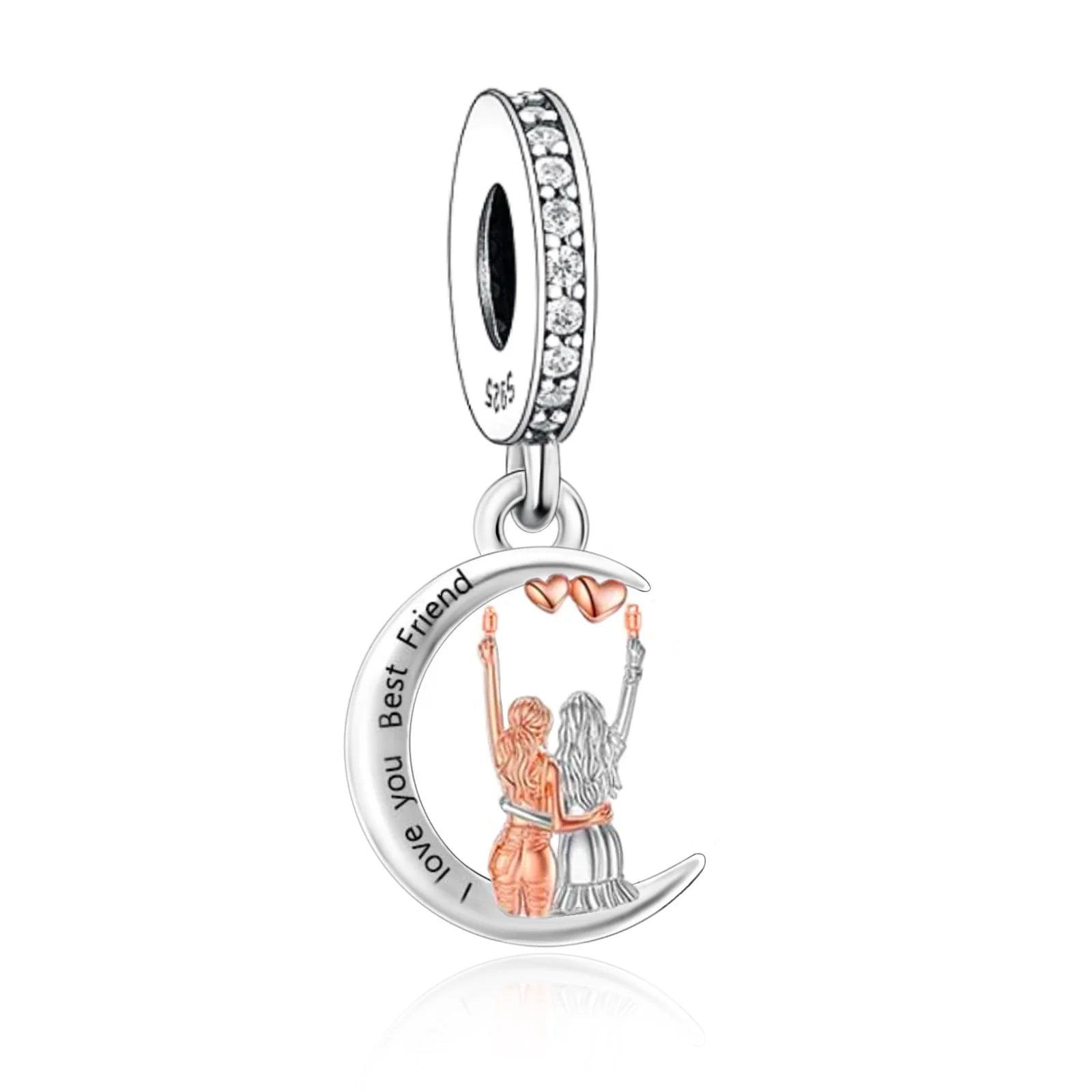 " Best Friend" 925 Sterling Silver Charm