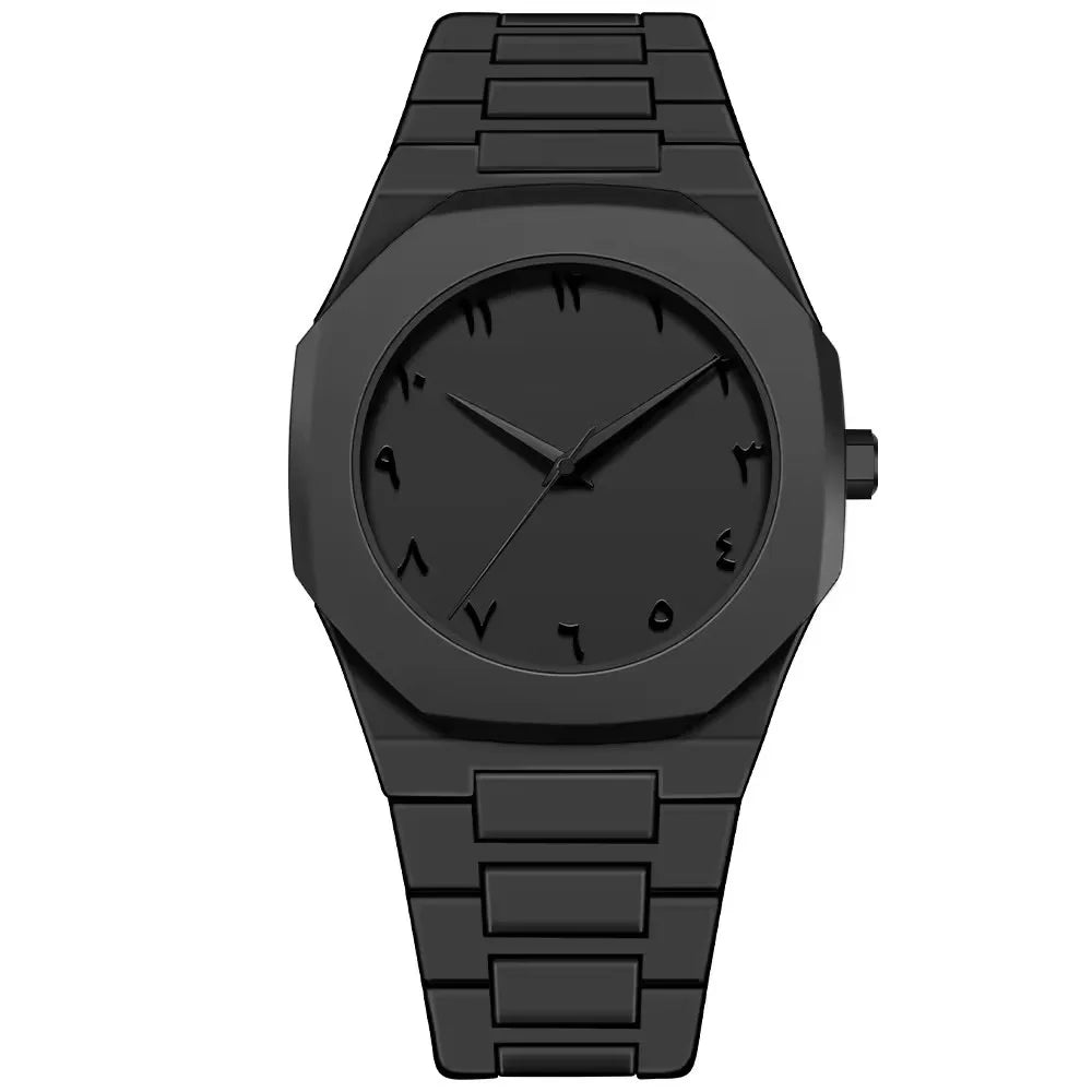 Luxury Quartz Watch for Men Black Matte