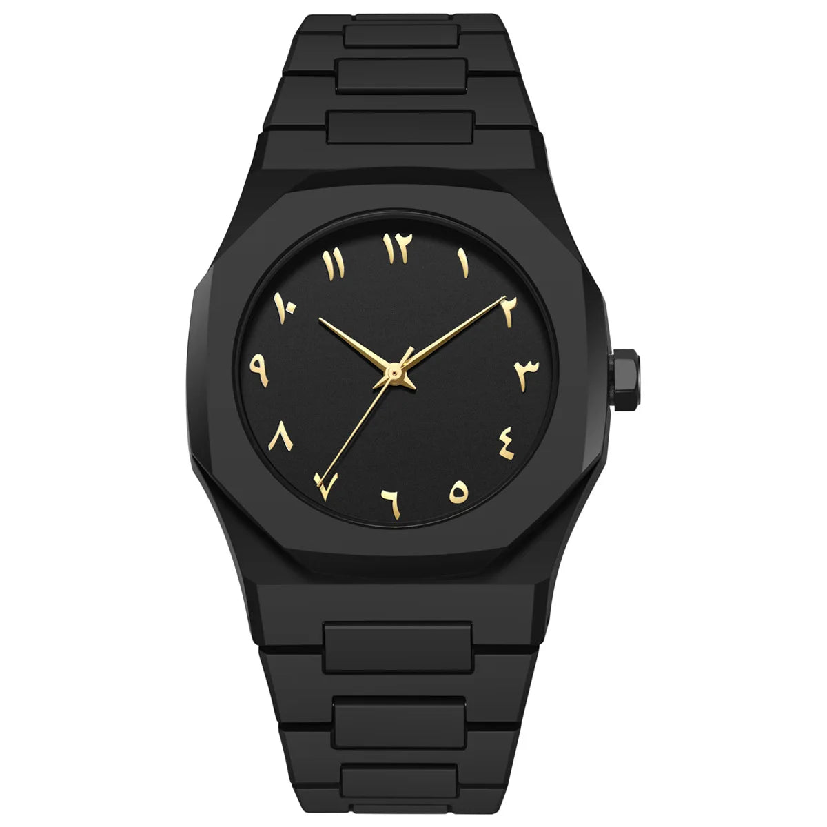 Luxury Quartz Watch for Men Black Matte