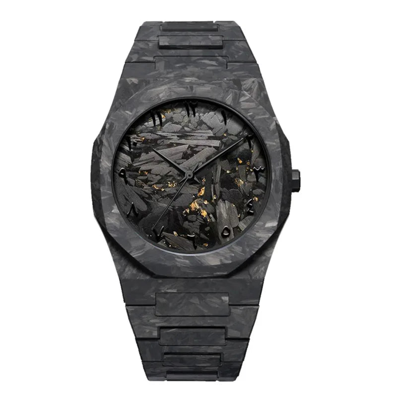 Luxury Quartz Watch for Men Black Matte
