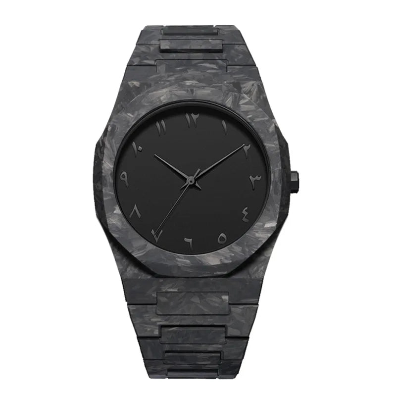 Luxury Quartz Watch for Men Black Matte