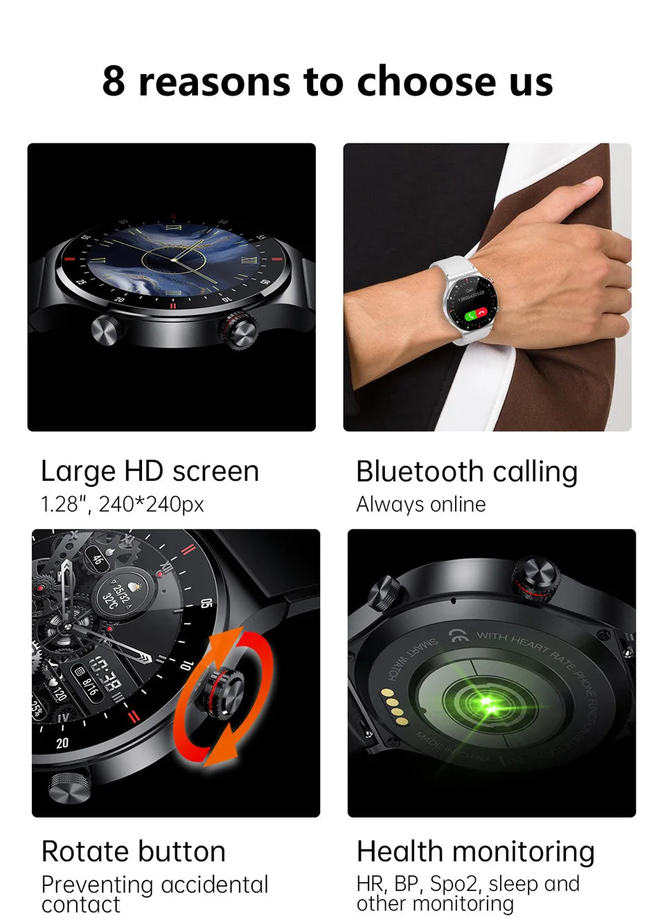 Men's Fashion LED Smart Watch