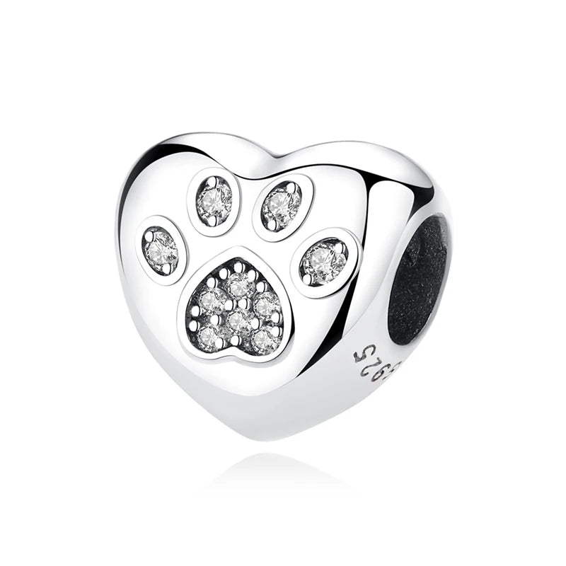925 Sterling Silver Charms Love Pets