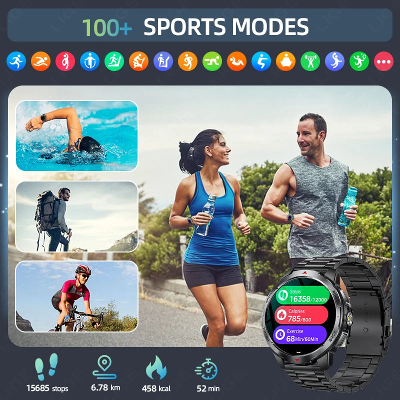 LIGE New 1100mAh Battery Smart Watches Man Outdoor Sport