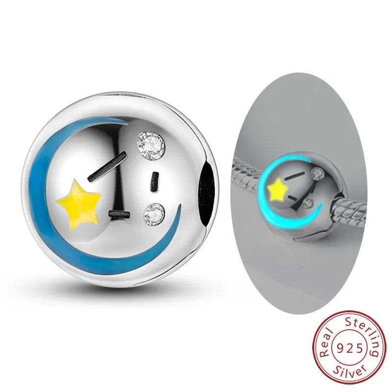 925 Sterling Silver Charms Beads Pendant Firefly Elf Paw Planet Charm