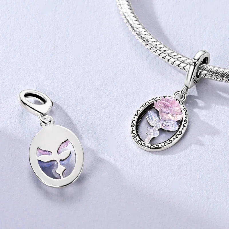 925 Sterling Silver Charms Beads Pendant Firefly Elf Paw Planet Charm