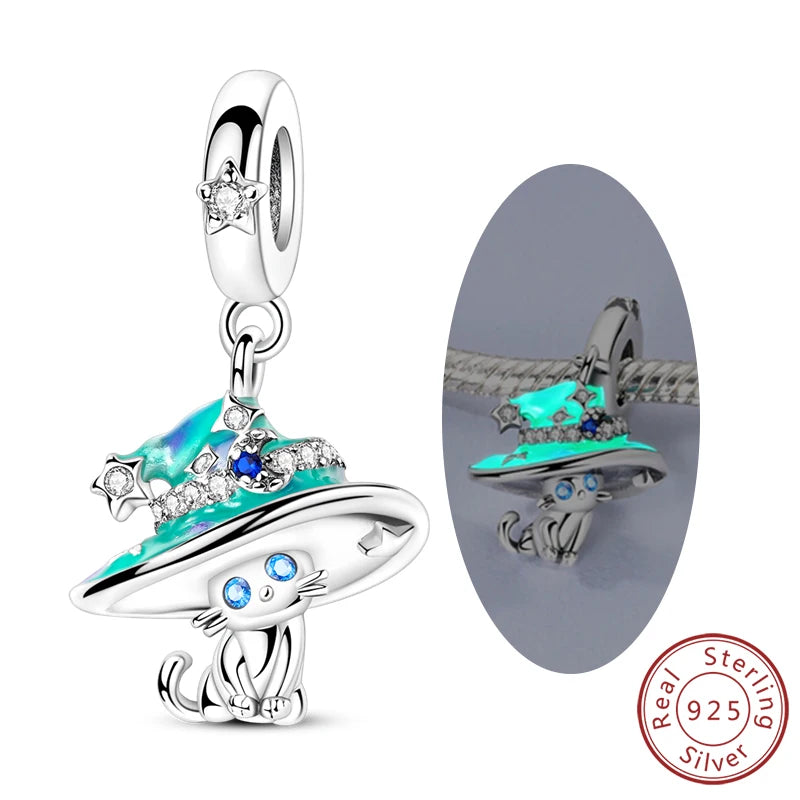 925 Sterling Silver Charms Beads Pendant Firefly Elf Paw Planet Charm