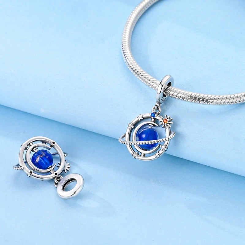 925 Sterling Silver Charms Beads Pendant Firefly Elf Paw Planet Charm