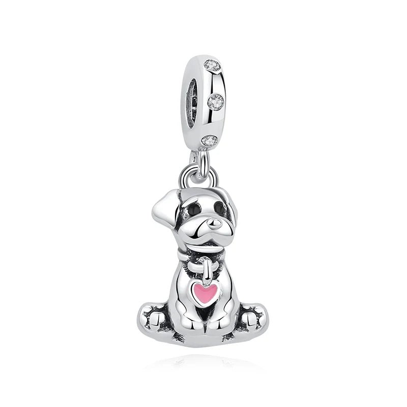 925 Sterling Silver Charms Love Pets