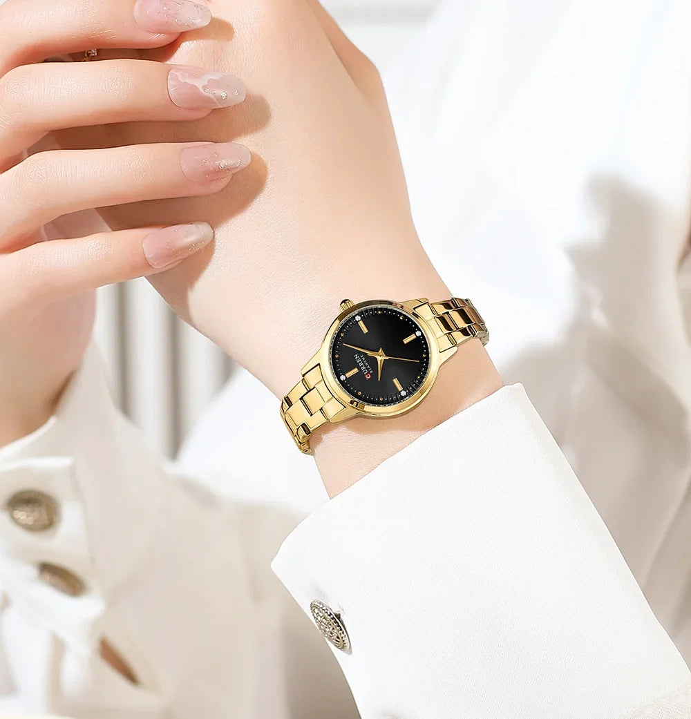 Curren Ladies Watch, Gold/Black