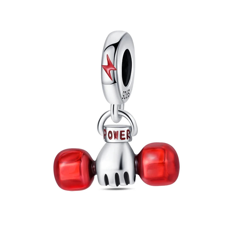 925 Silver Charms in Tones of Red