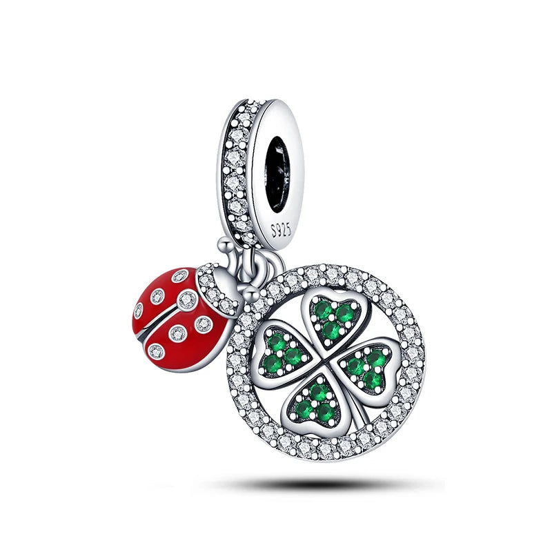 925 Silver Charms in Tones of Red