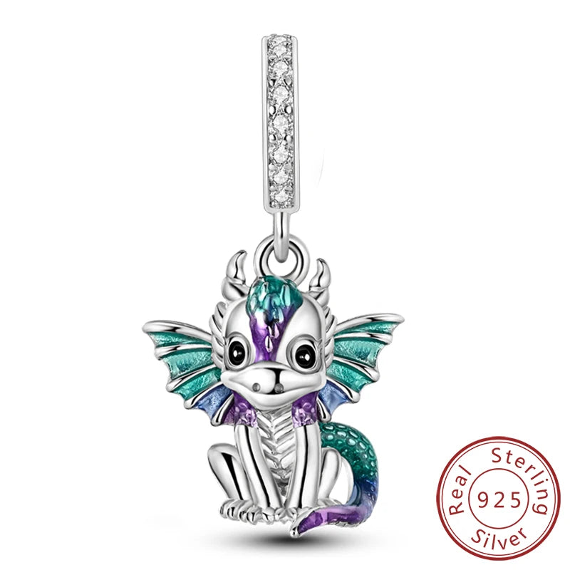 925 Sterling Silver Charms Beads Cute