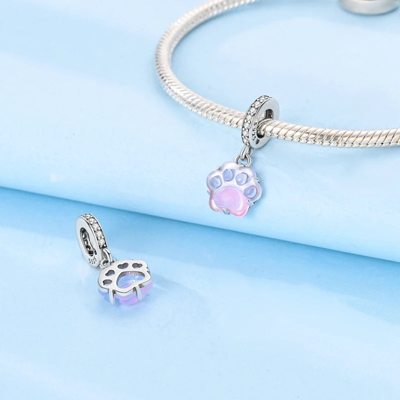 925 Sterling Silver Charms Beads Pendant Firefly Elf Paw Planet Charm