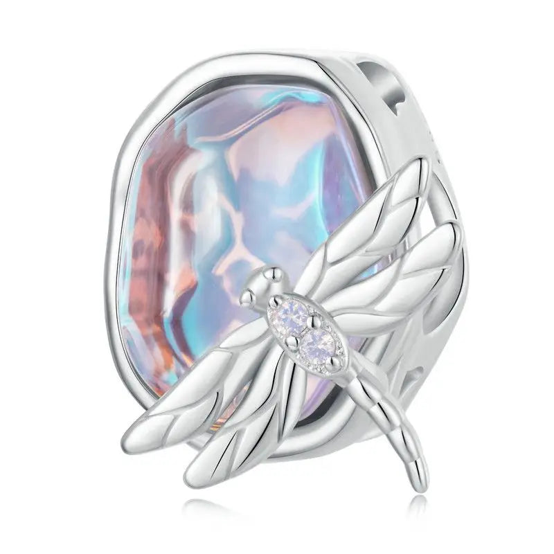 925 Sterling Silver Heart Beads Flower Retro Pattern Charms