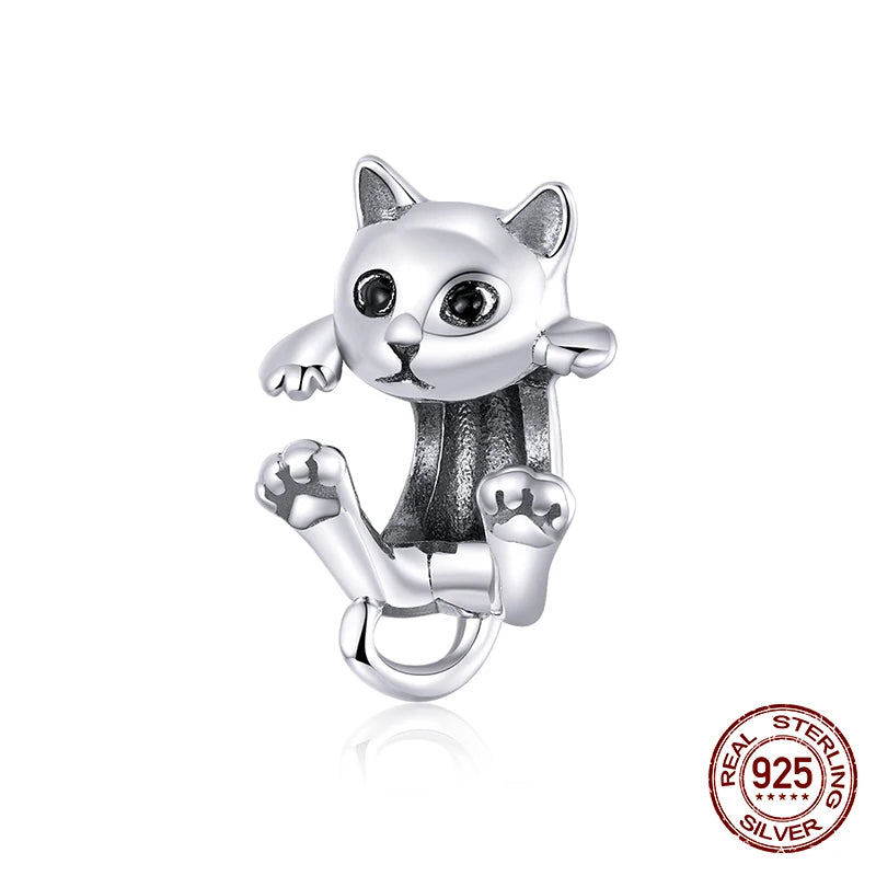 925 Sterling Silver Heart Beads Flower Retro Pattern Charms