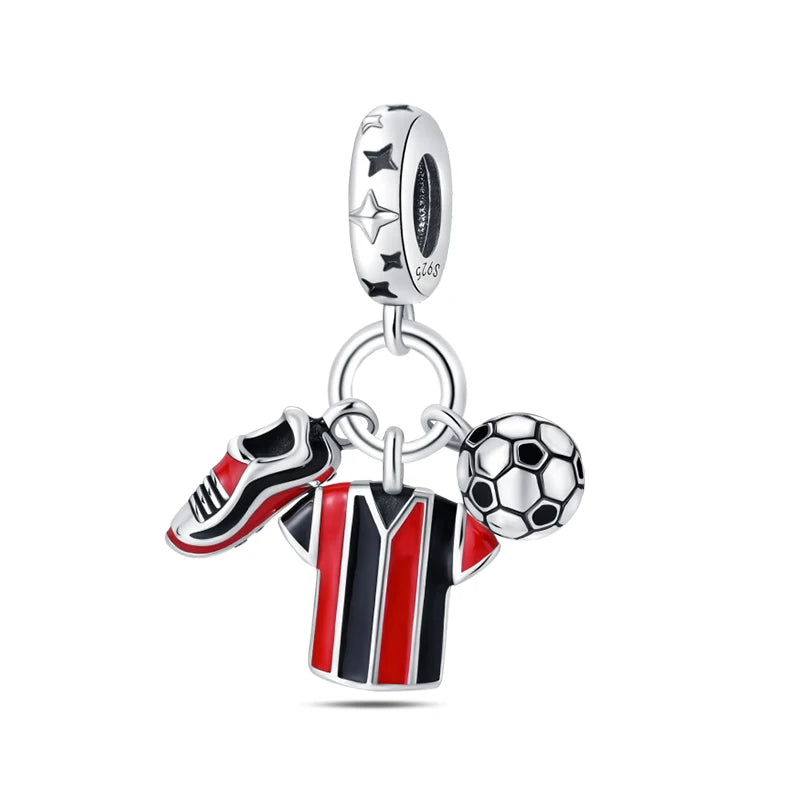 925 Silver Charms in Tones of Red