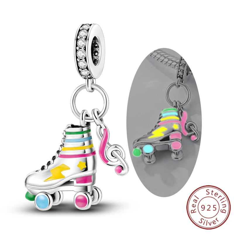 925 Sterling Silver Charms Beads Pendant Firefly Elf Paw Planet Charm