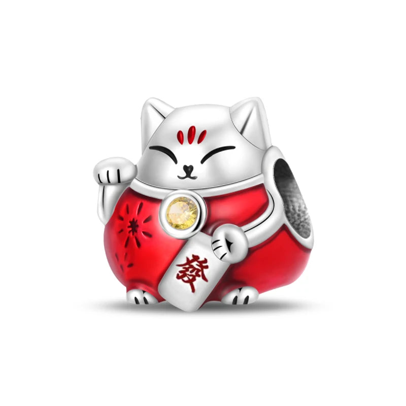 925 Silver Charms in Tones of Red