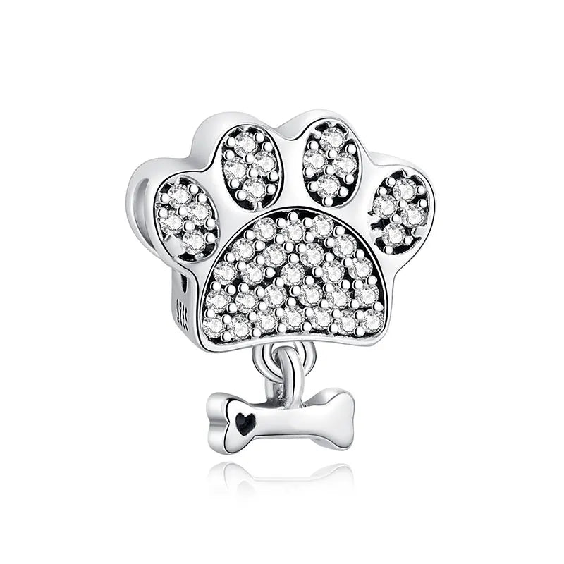 925 Sterling Silver Charms Love Pets