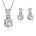 925 Sterling Silver Colour Bridal Jewellery Set