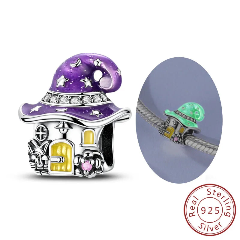 925 Sterling Silver Charms Beads Pendant Firefly Elf Paw Planet Charm