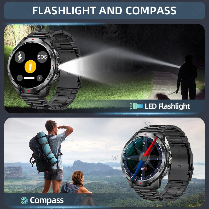 LIGE New 1100mAh Battery Smart Watches Man Outdoor Sport