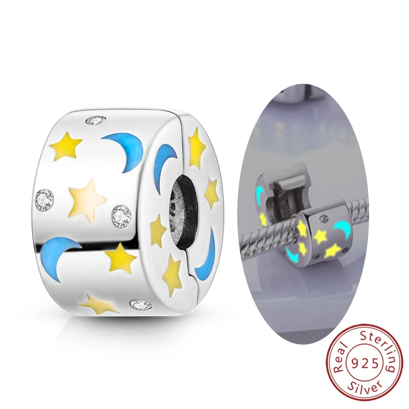 925 Sterling Silver Charms Beads Pendant Firefly Elf Paw Planet Charm