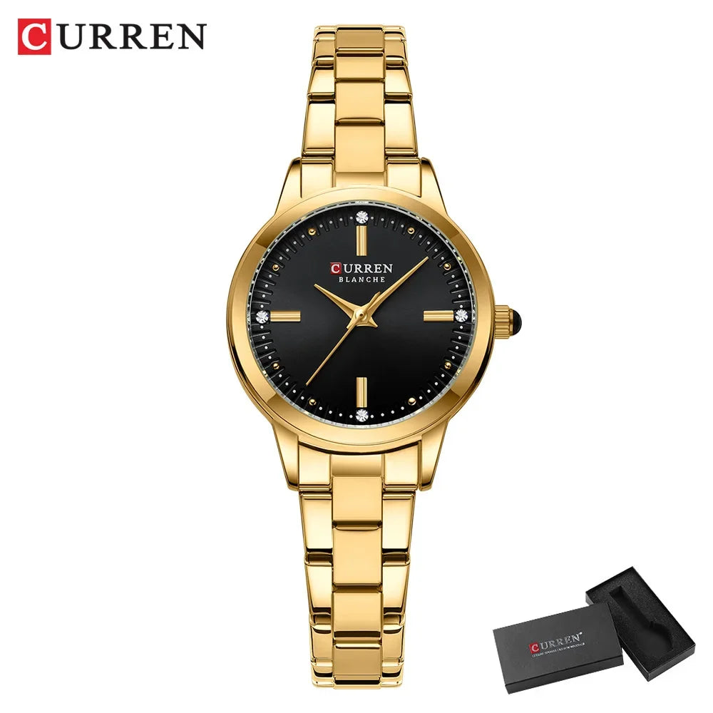 Curren Ladies Watch, Gold/Black